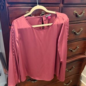 Vince Camuto Mauve Button Sleeve Blouse